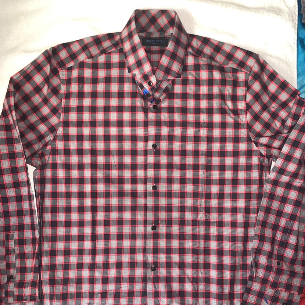Andrew Fezza dress shirt slim fit 16 34/35